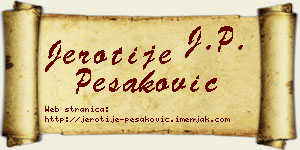 Jerotije Pešaković vizit kartica